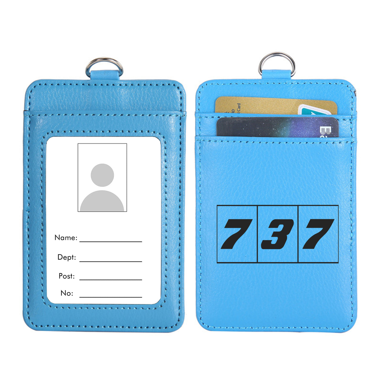 Flat Colourful 737 Designed ID Card Holder