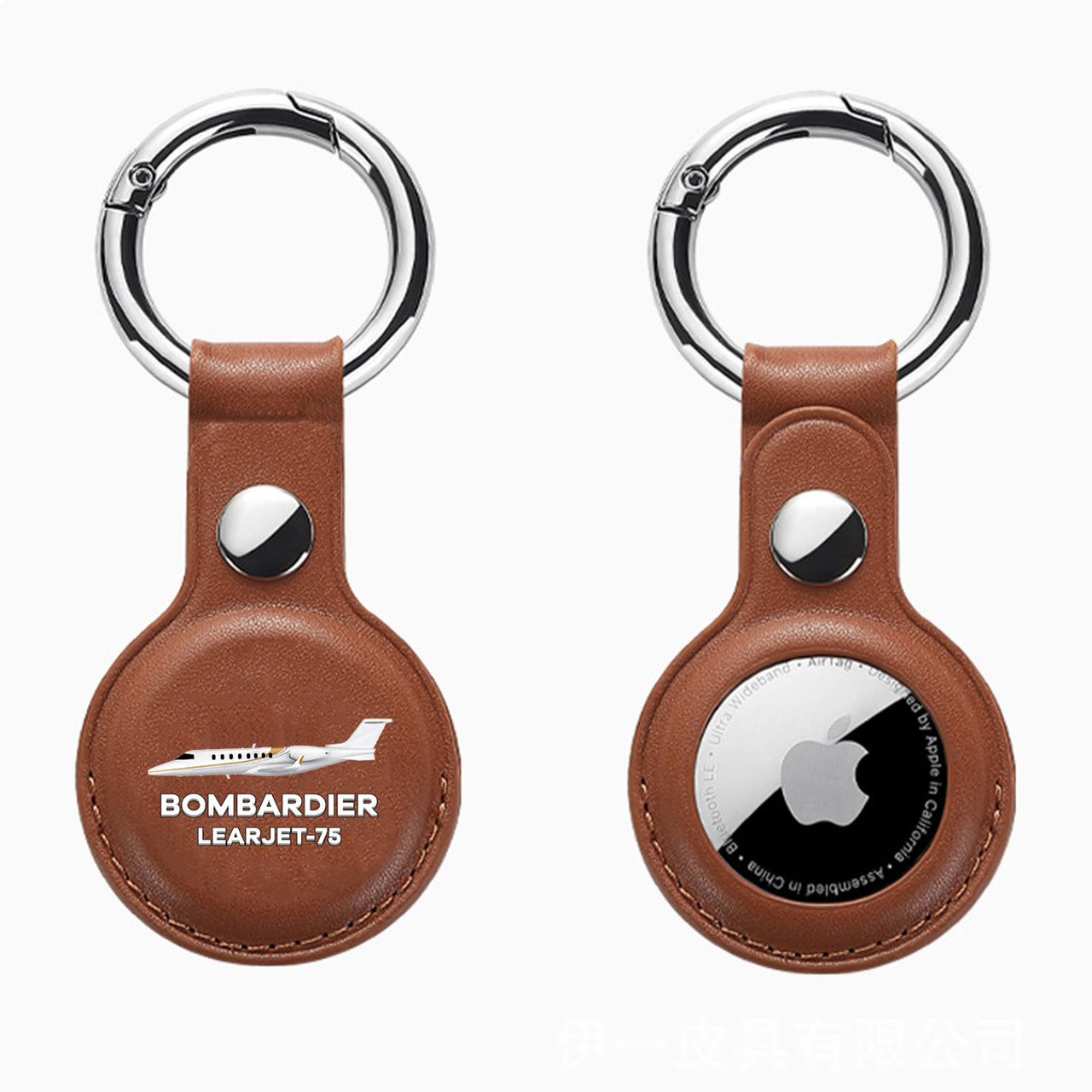 The Bombardier Learjet 75 Design Airtags Leather Cases