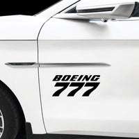Thumbnail for Boeing 777 & Text Designed Car Sticker