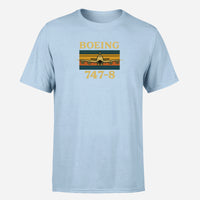 Thumbnail for Retro Boeign 747-8 Design Super Quality T-Shirts