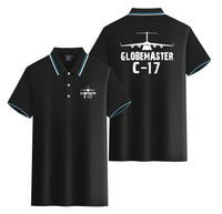 Thumbnail for GlobeMaster C-17 & Plane Designed Stylish Polo T-Shirts (Double-Side)