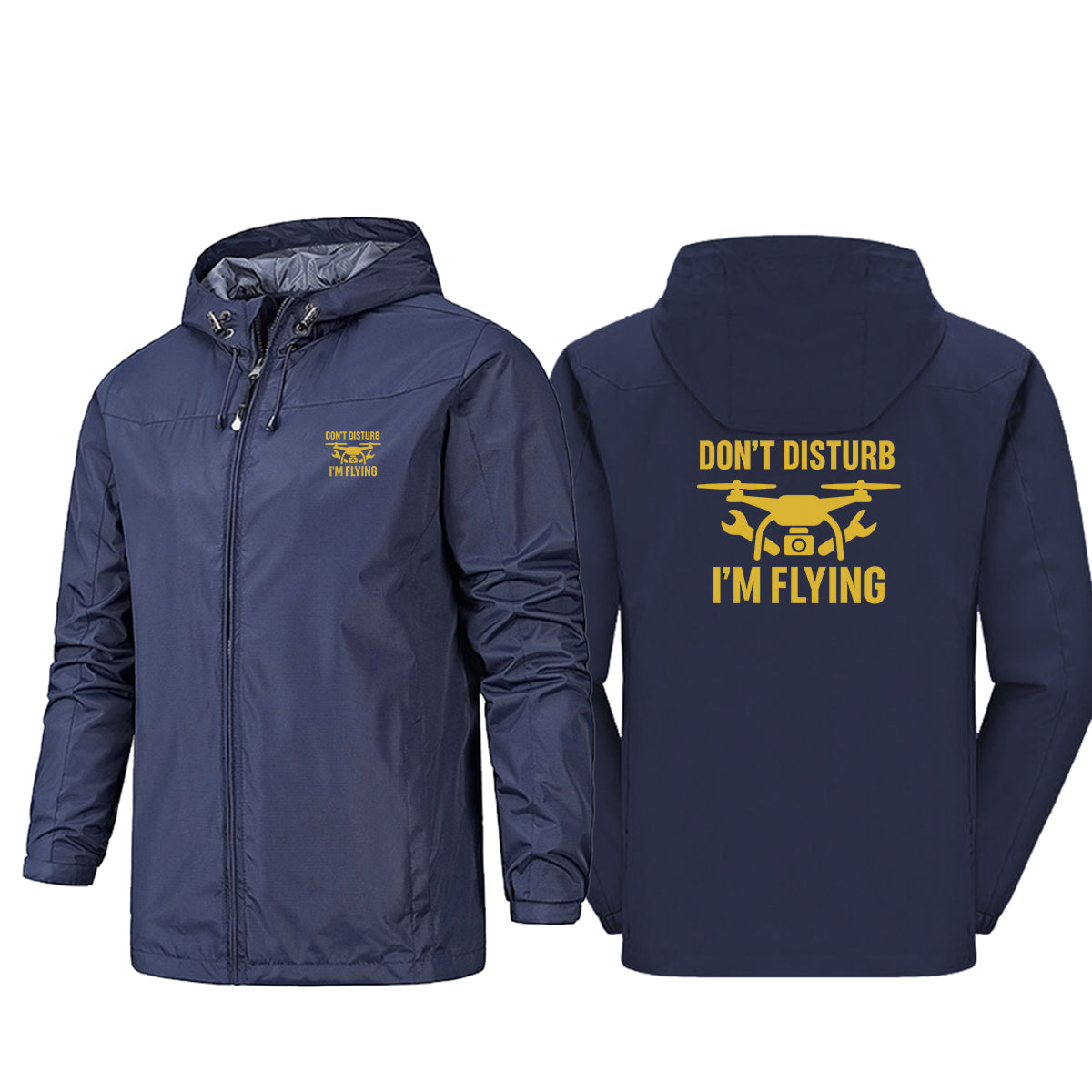 Don't Disturb I'm Flying Designed Rain Jackets & Windbreakers
