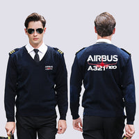 Thumbnail for Amazing Airbus A321neo Designed Wool Pilot Sweaters