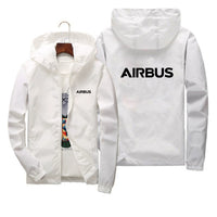 Thumbnail for Airbus & Text Designed Thin Windbreaker Jackets