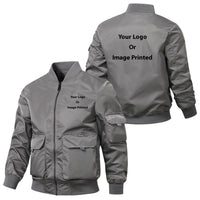 Thumbnail for Custom Design Image Logo Designed American Workwear Pilot Jacket