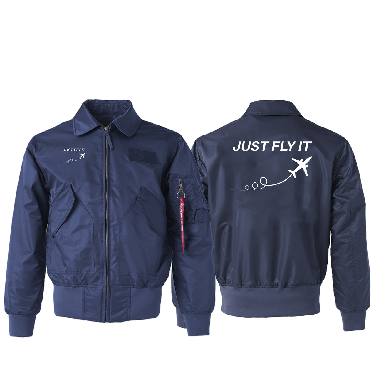 Just Fly It Designed Embroidered Patch Attachable Jackets