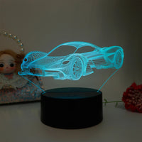 Thumbnail for Sports Car Pattern 3D Designed Night Lamp