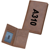 Thumbnail for A310 Text Designed Leather Card Holder Wallets