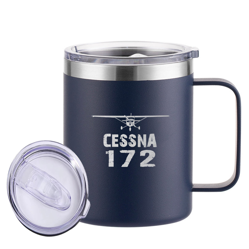Cessna 172 & Plane Designed Stainless Steel Laser Engraved Mugs