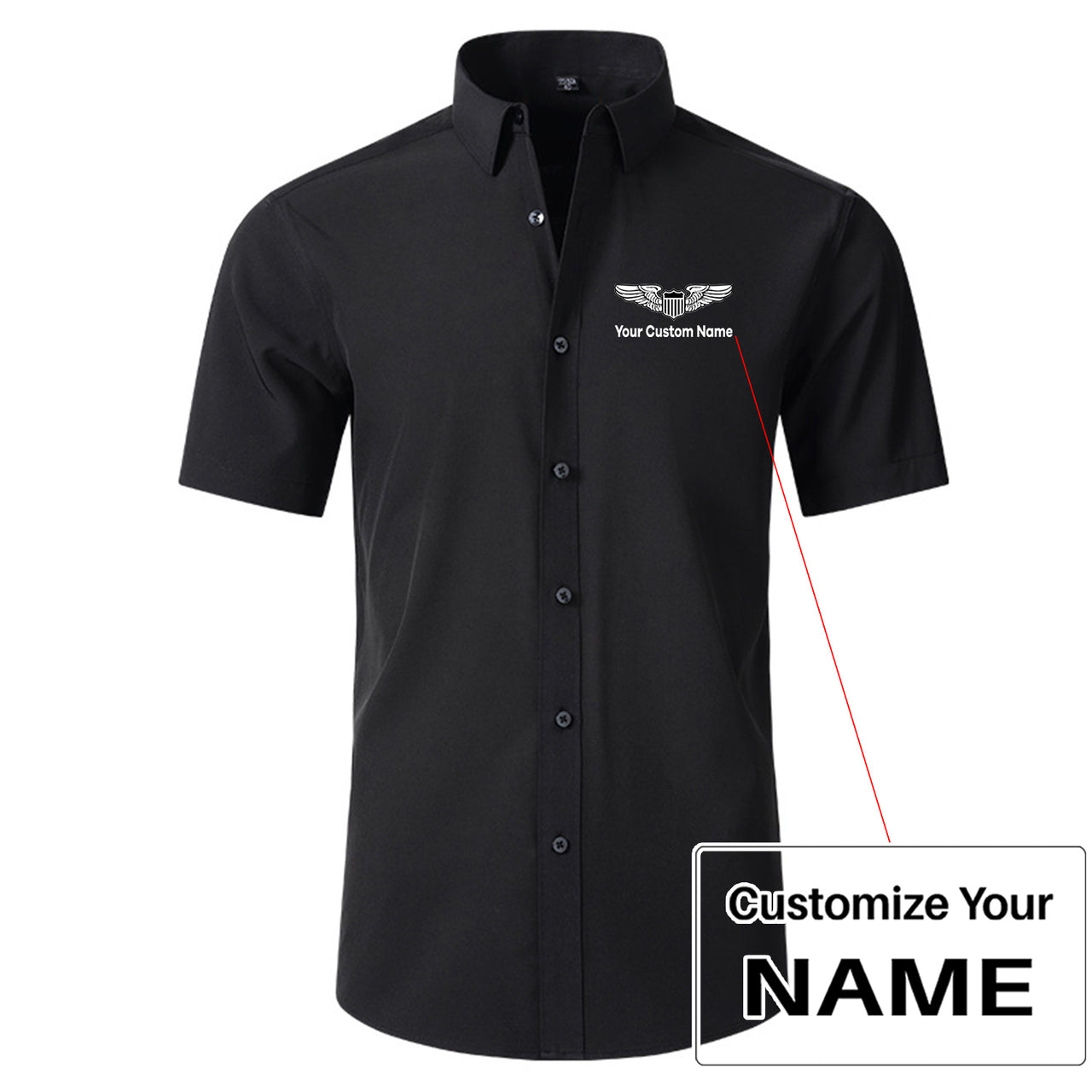 Custom Name (Military Badge) Design Super Quality Short Sleeve Shirts