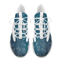 Thumbnail for Paper Airplane & Fly Green Designed Fashion Running Shoes