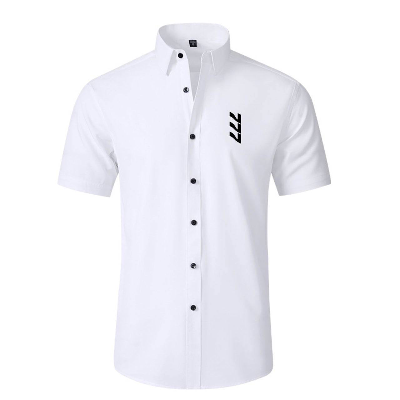 Boeing 777 Text Designed Short Sleeve Shirts