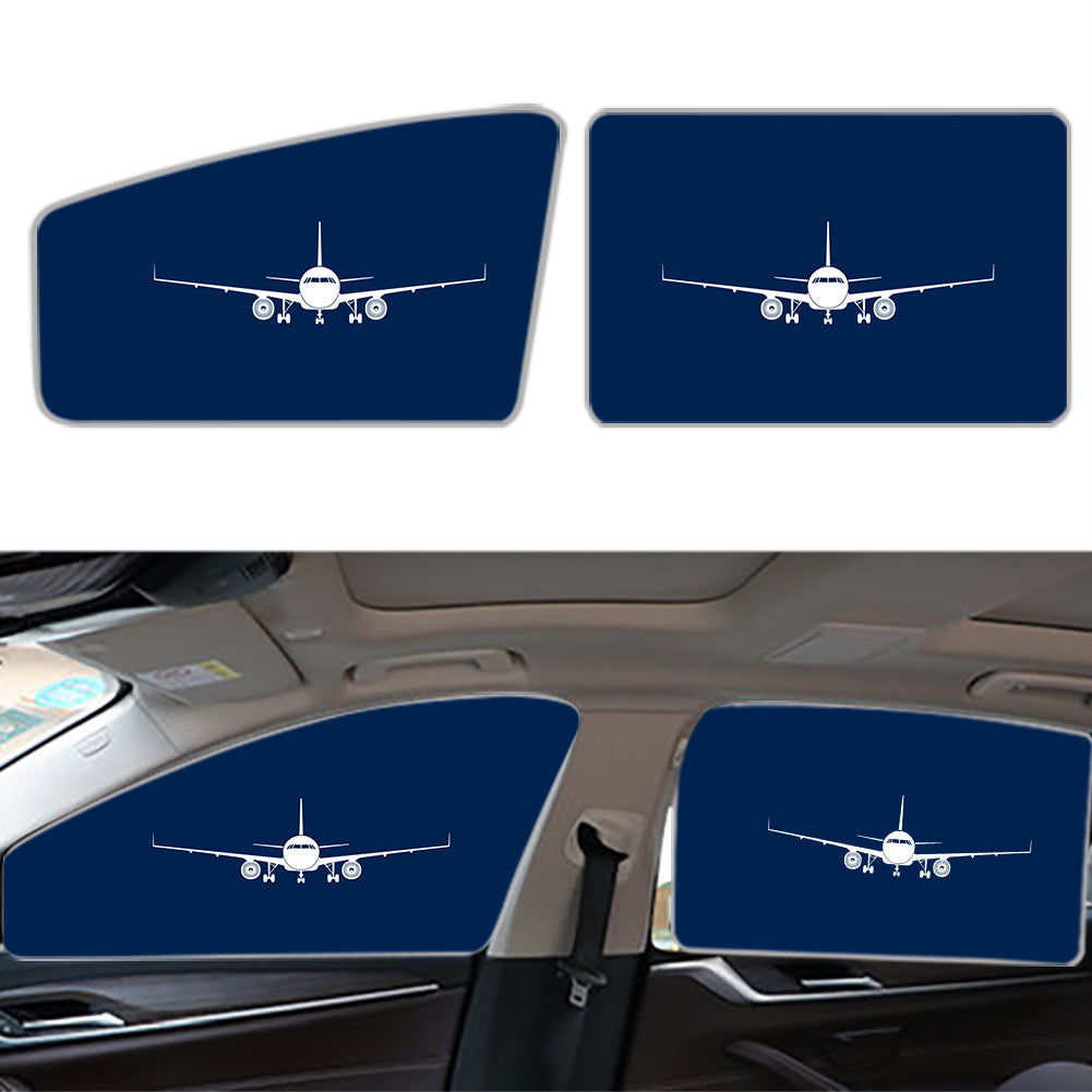 Airbus A320 Silhouette Designed Car Sun Shade (Side window)
