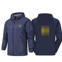 Thumbnail for Born To Fly Opacity Designed Rain Jackets & Windbreakers