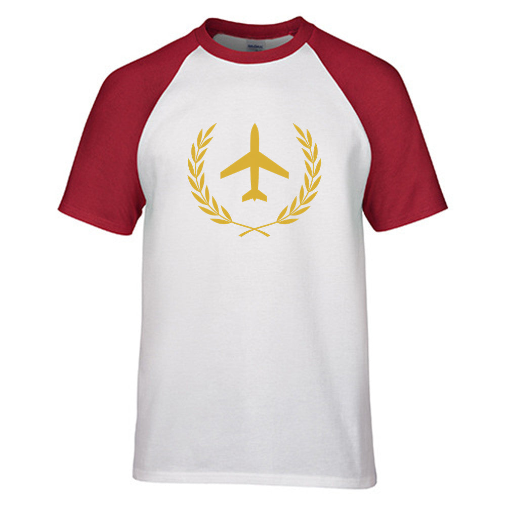 Leaf & Airplane Designed Raglan T-Shirts