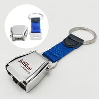 Thumbnail for jetBlue Airways Airlines Designed Airplane Seat Belt Key Chains