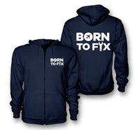 Thumbnail for Born To Fix Airplanes Designed Zipped Hoodies