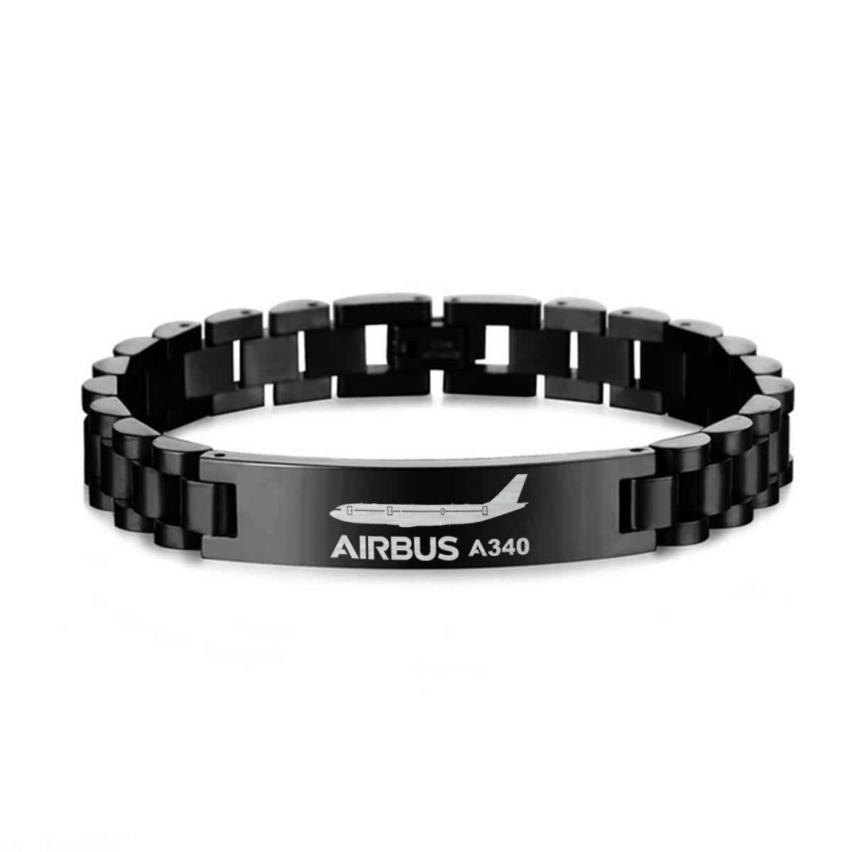 The Airbus A340 Designed Stainless Steel Chain Bracelets