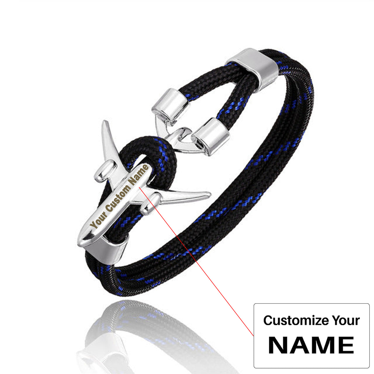 (Edition 2) Super Quality Stylish Airplane Shape Bracelets Silver  (Mixed Colours)