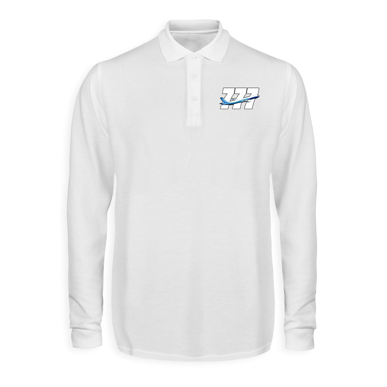 Super Boeing 777 Designed Long Sleeve Polo T-Shirts