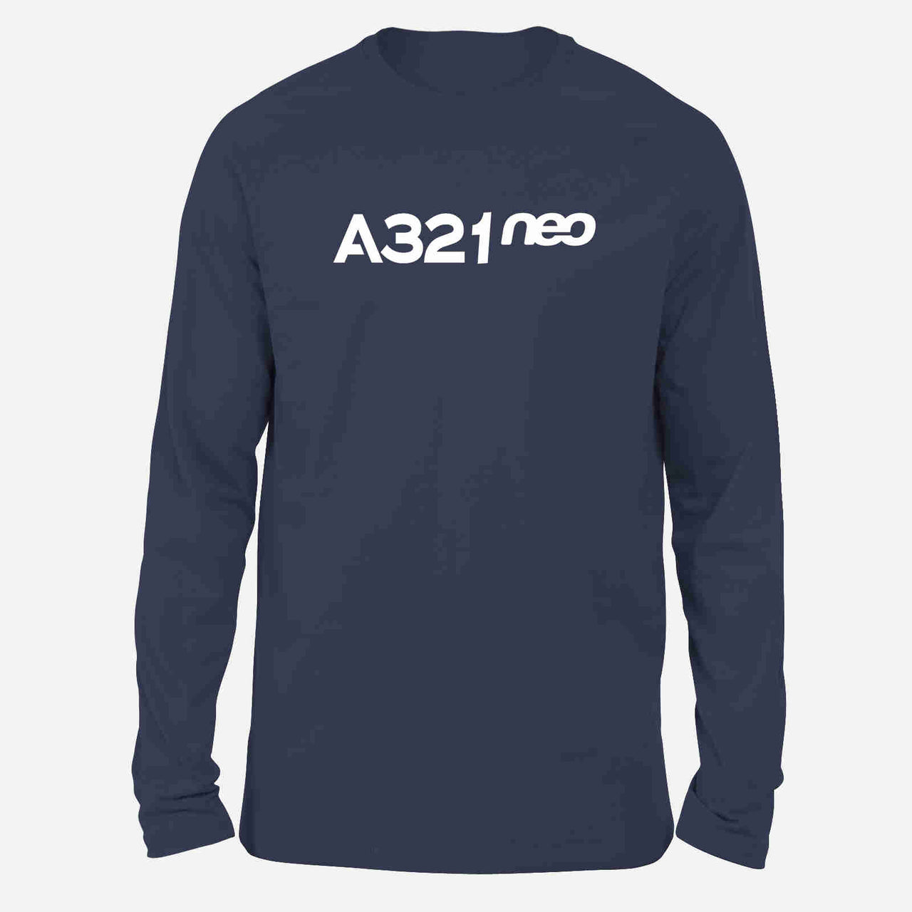 A321neo & Text Designed Long-Sleeve T-Shirts