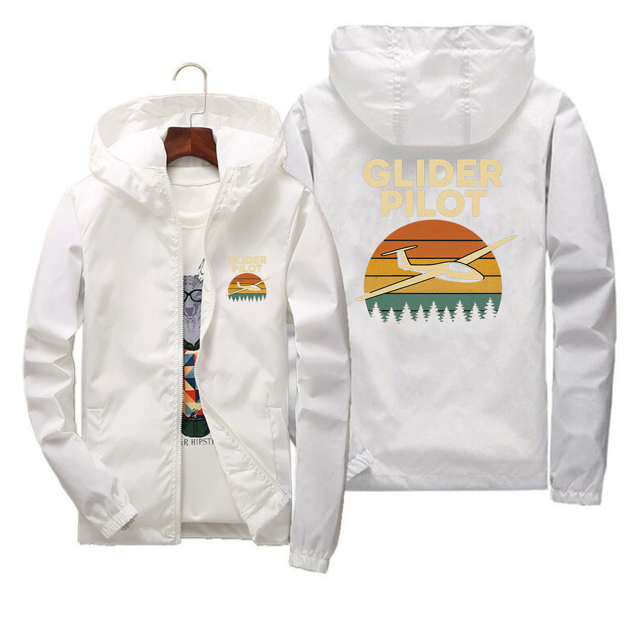 Retro Glider Designed Thin Windbreaker Jackets