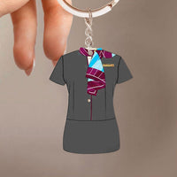 Thumbnail for Qatar Airways Uniform Acrylic Keychain