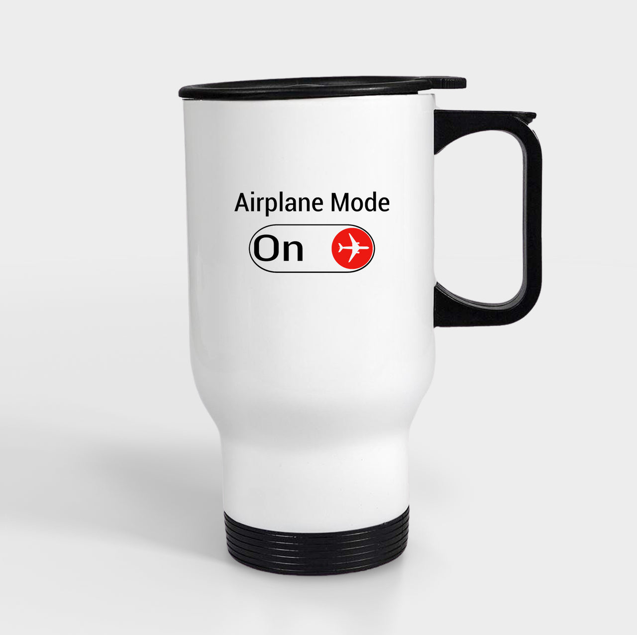 Airplane Mode On Designed Travel Mugs (With Holder)