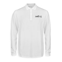 Thumbnail for The Airbus A320Neo Designed Long Sleeve Polo T-Shirts