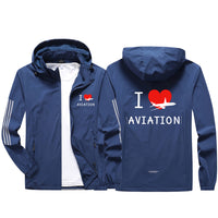 Thumbnail for I Love Aviation Sport & Running Jackets