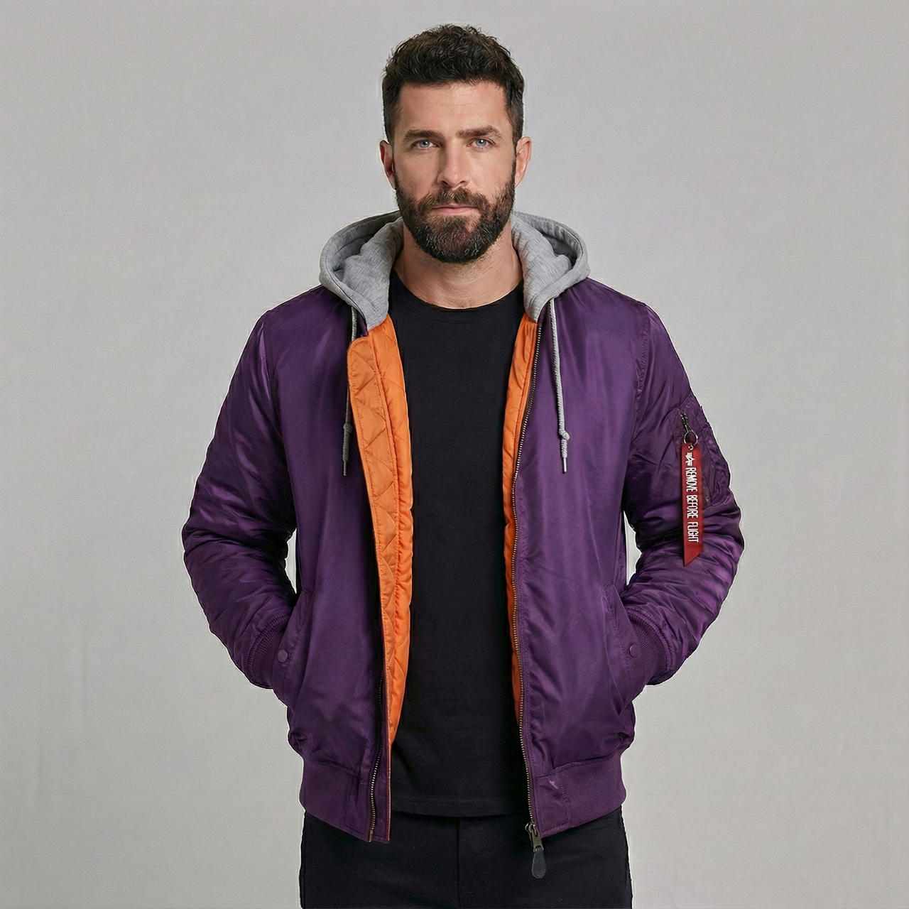 Super Cool Detachable Hooded Style Pilot Jackets