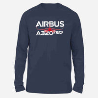 Thumbnail for Amazing Airbus A320neo Designed Long-Sleeve T-Shirts