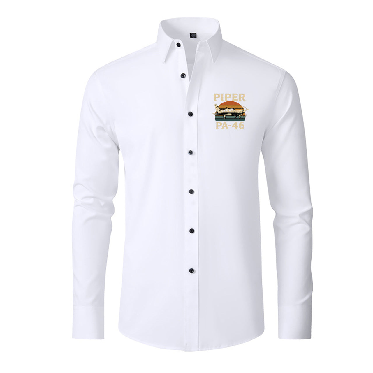 Retro Piper PA-46 Designed Long Sleeve Shirts