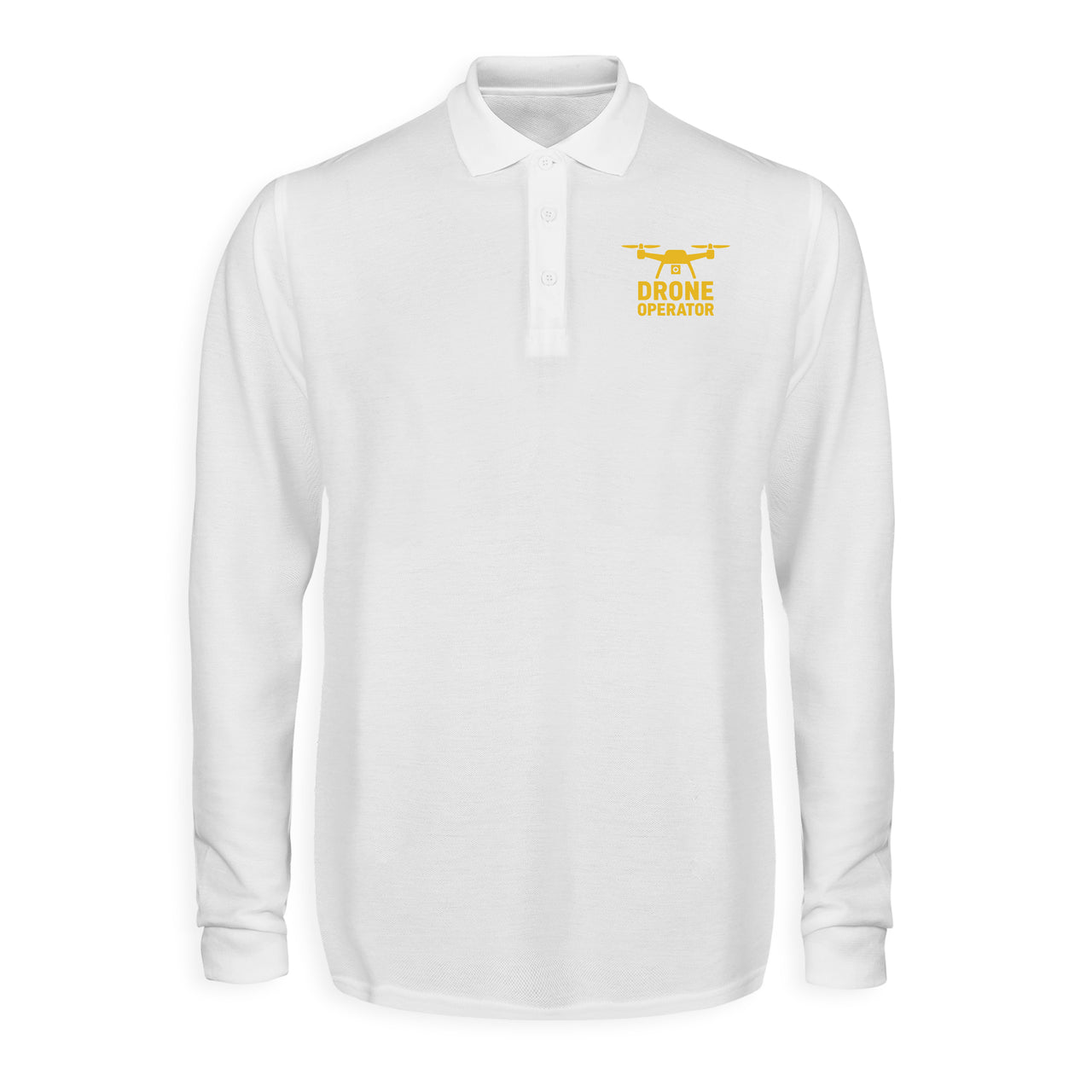 Drone Operator Designed Long Sleeve Polo T-Shirts