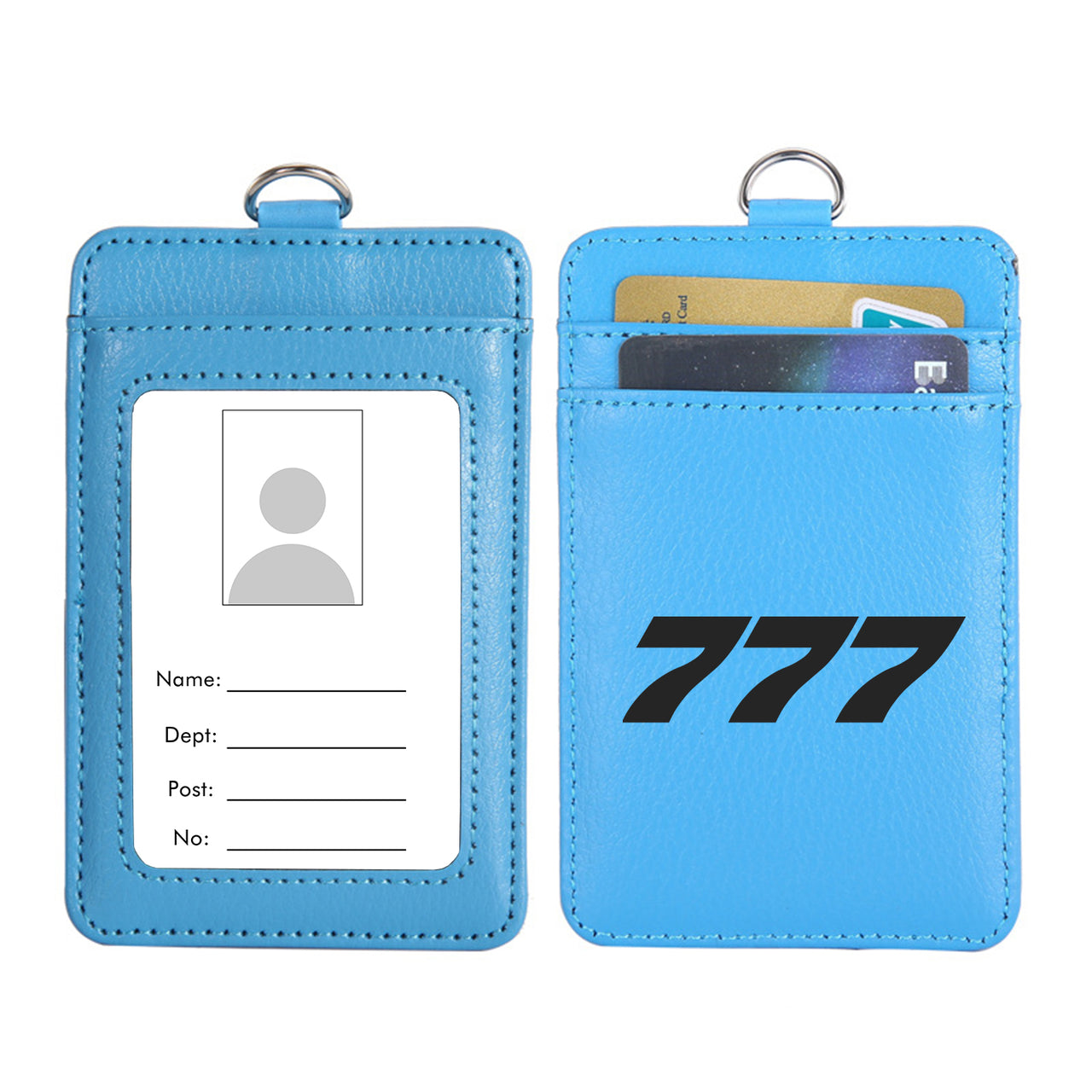 777 Flat Text Designed ID Card Holder