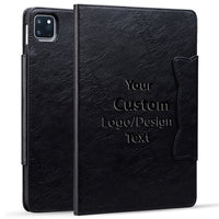 Thumbnail for Custom Design Image Logo Folio Cover for iPad  with PU Leather & Soft TPU Back (Business Style)
