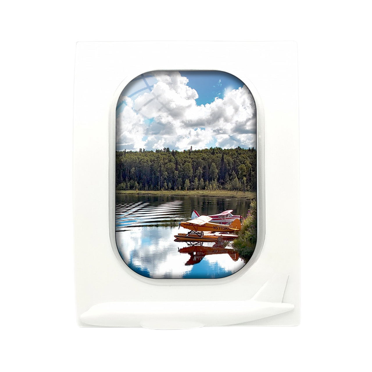 Amazing Scenary & Sea Planes Designed Airplane Window Photo Frame