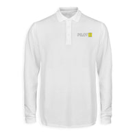 Thumbnail for Pilot & Stripes (3 Lines) Designed Long Sleeve Polo T-Shirts