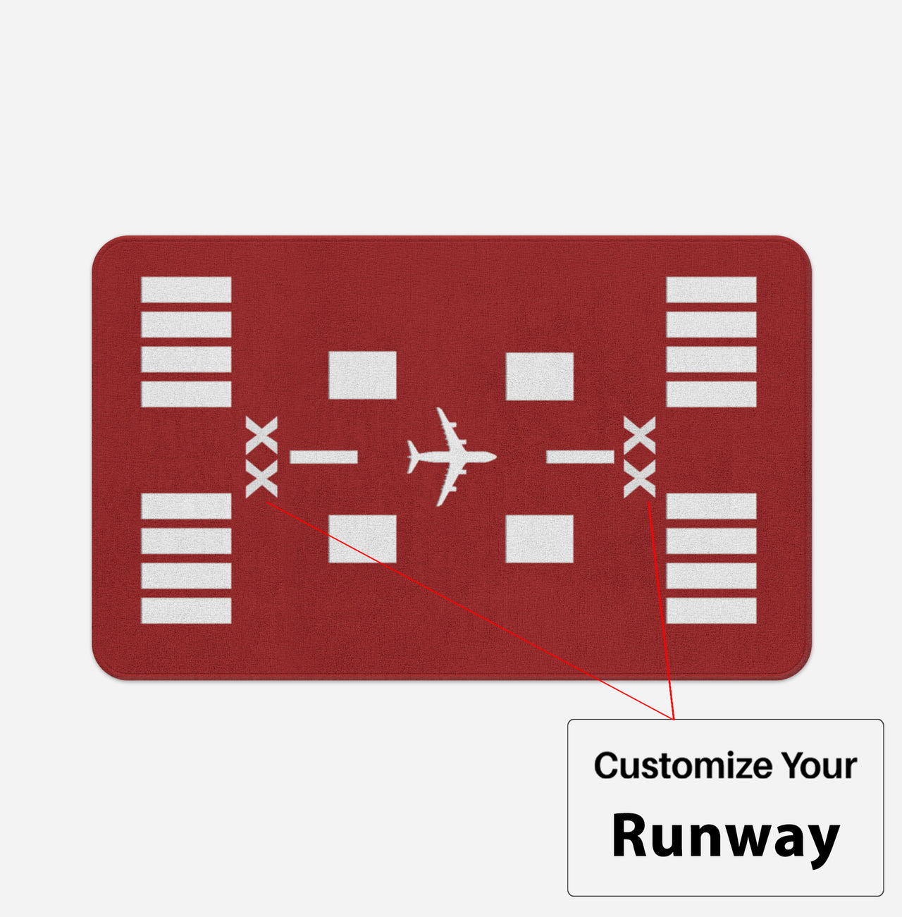 Special Runway (Red) Custom Runway Designed Door Mats