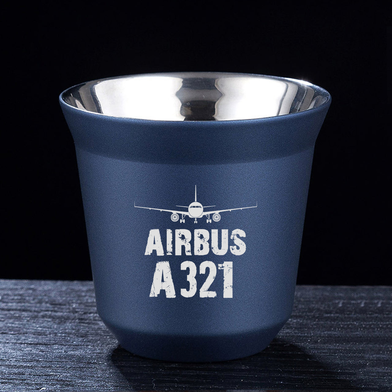 Airbus A321 & Plane Designed Double Wall Stainless Steel Coffee Mugs
