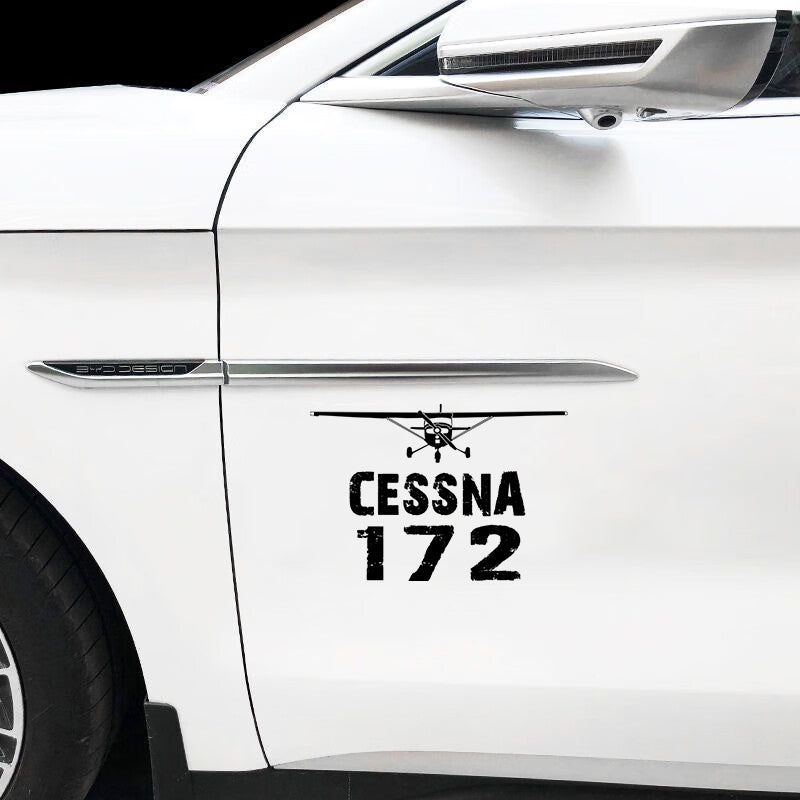 Cessna 172 & Plane Designed Car Sticker