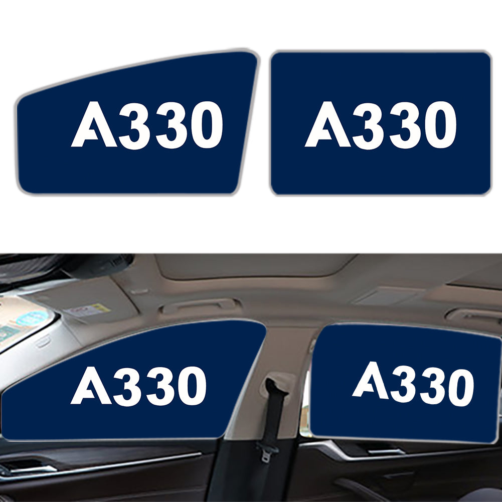 A330 Flat Text Designed Car Sun Shade (Side window)