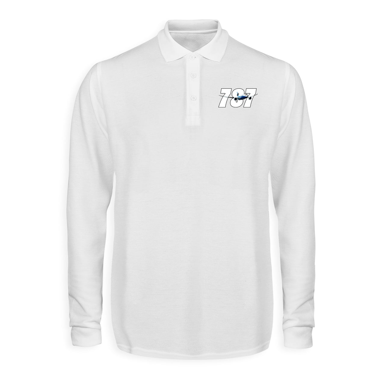 Super Boeing 787 Designed Long Sleeve Polo T-Shirts