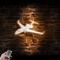 Thumbnail for Amazing Business Jet Aircraft (FL-14) Designed Metal Wall Art LED Light