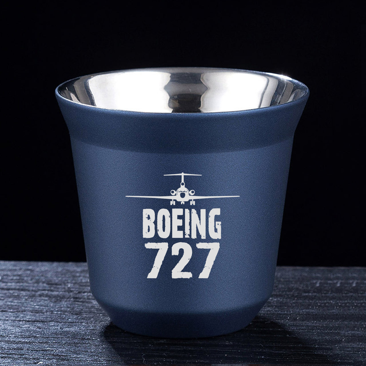 Boeing 727 & Plane Designed Double Wall Stainless Steel Coffee Mugs