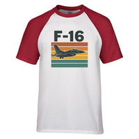 Thumbnail for Retro Fighter Jet F16 Designed Raglan T-Shirts