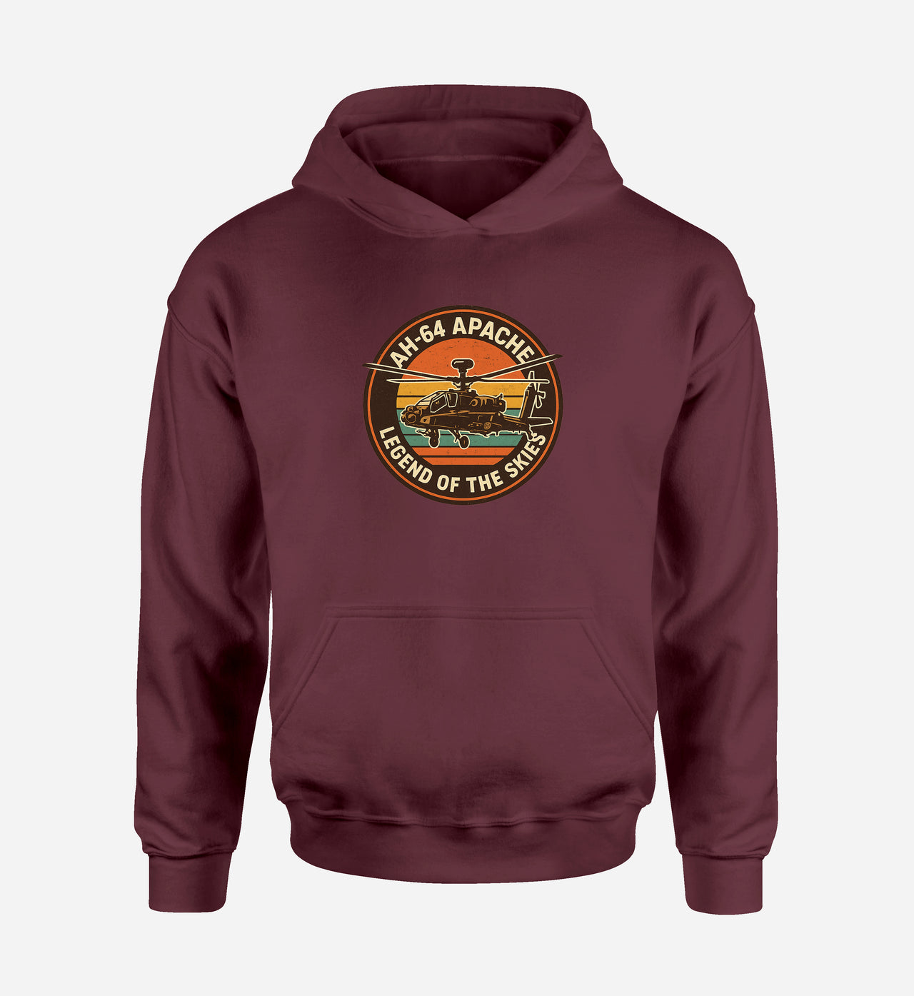 Retro Apache AH-64 Designed Hoodies