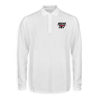 Thumbnail for Amazing Boeing 767 Designed Long Sleeve Polo T-Shirts