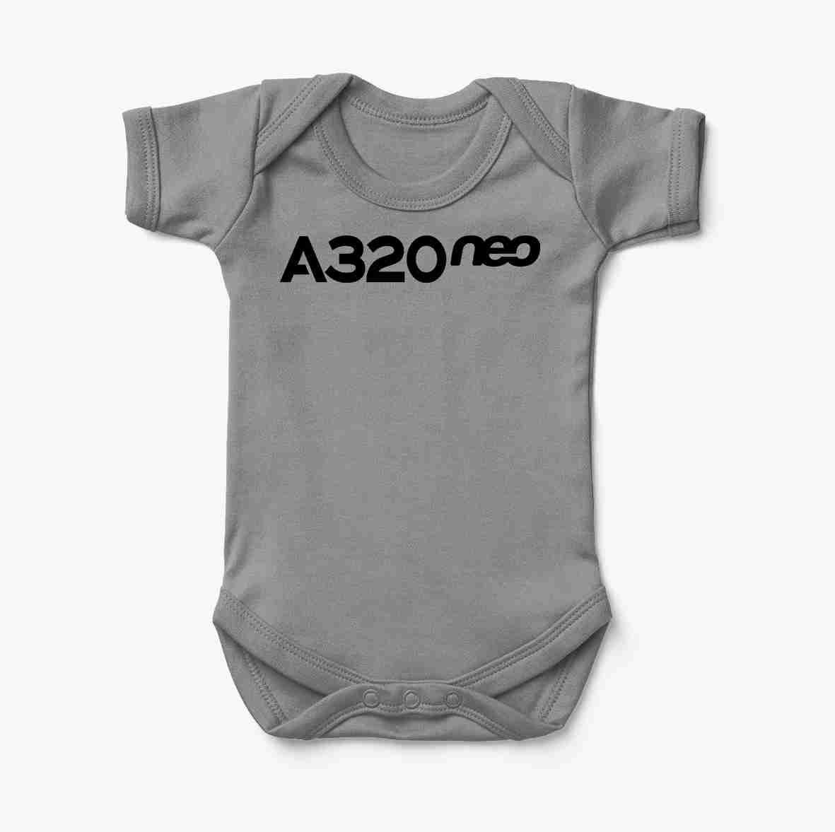 A320neo & Text Designed Baby Bodysuits