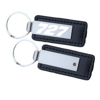 Thumbnail for 727 Flat Text Faux Leather Key Chains